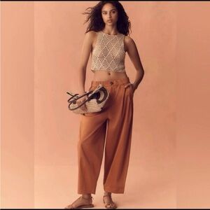 Maeve Curve Poplin Barrel Pants  Large but fits like XL